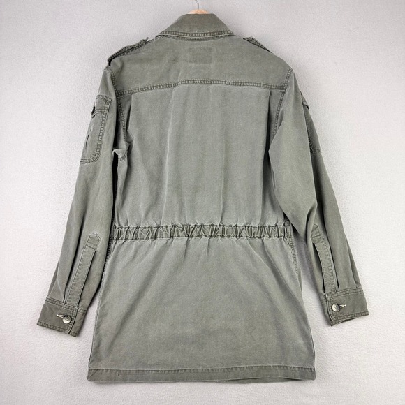 Vintage 70s Banana Republic Safari Jacket Mens Small Olive Utility Field Canvas - Picture 2 of 10